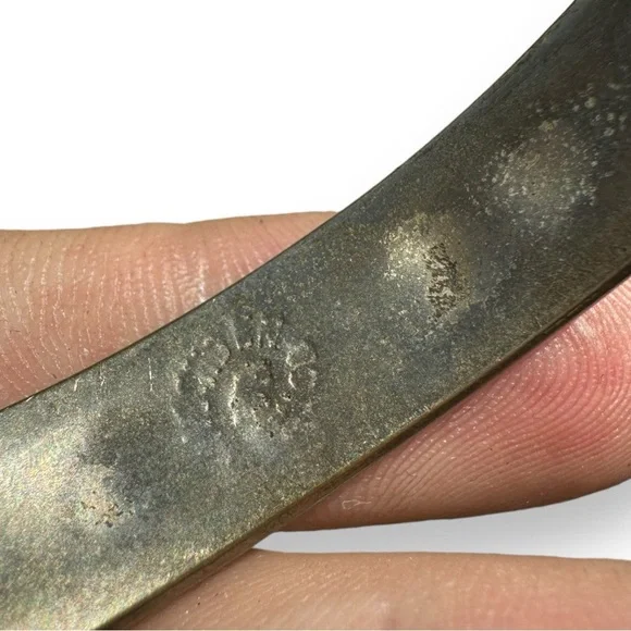 Vintage Alpaca Silver and Abalone Shell Bracelet - Picture 7 of 7